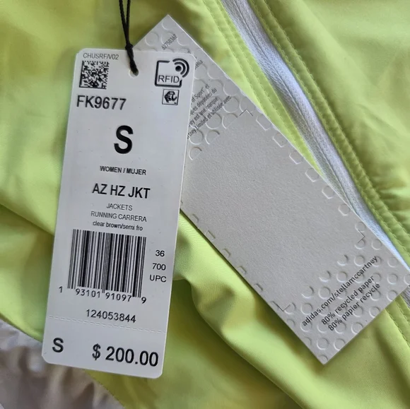 Adidas NWT🏷️ By Stella McCartney Windbreaker Warm-Up Tracksuit Jacket SML